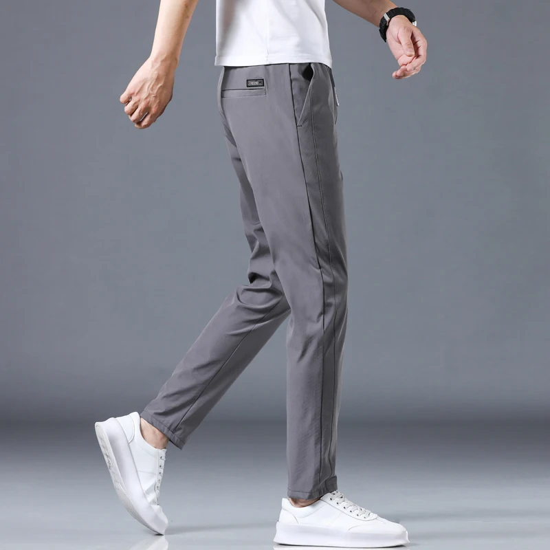 Брюки Jantour Мужские приталенные Брендовые повседневные модные штаны джоггеры 6