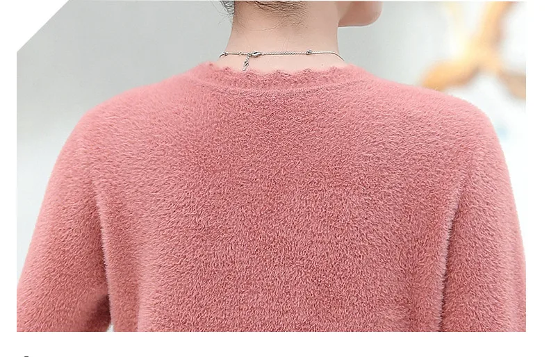 XJXKS ropa mujer Invierno свитер большого размера элегантный кашемировый пуловер с длинными рукавами универсальные пушистые пуловеры женский свитер