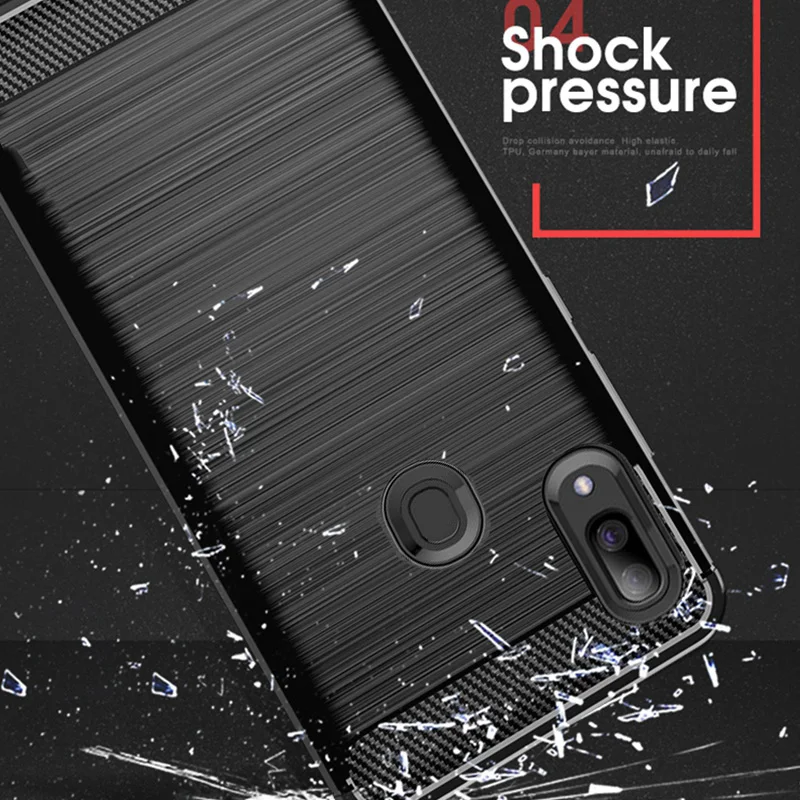 Чехол для Samsung Galaxy A40 A30 чехол из углеродного волокна противоударный телефона A 40 30