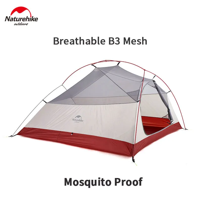 Naturehike Tent Cloud Up 1 Upgrade 1 Person 1.5kg Waterproof Camping Tent 20D Nylon WIth Silicone Coating Tourist Tent With Mat