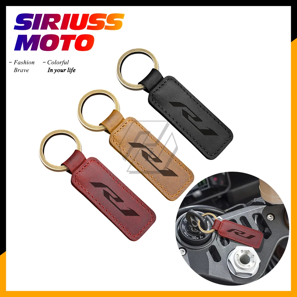 

Motorcycle Keychain Real Cowhide Key Ring Case for Yamaha R1 YZF-R1 After 2015