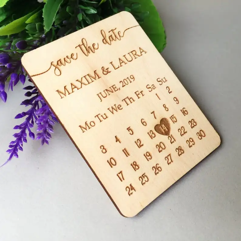 Календарь сохраняет дату свадебные магниты сувениры для невесты жениха