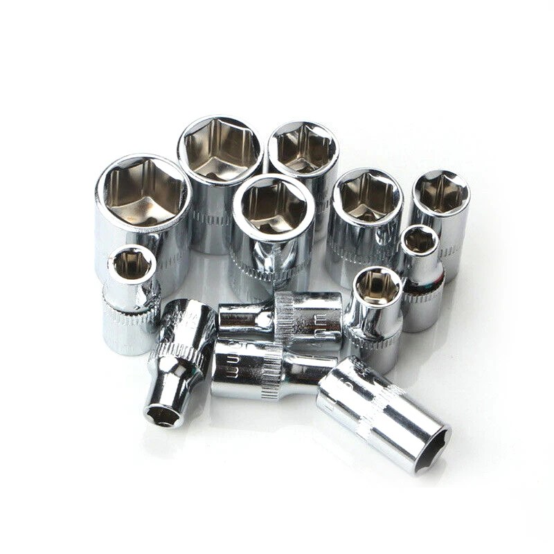 

46 Pcs 1/4 Inch Drive Impacts Socket Wrench Tool Set With Drill Adapter And Case Hand Tool --M25