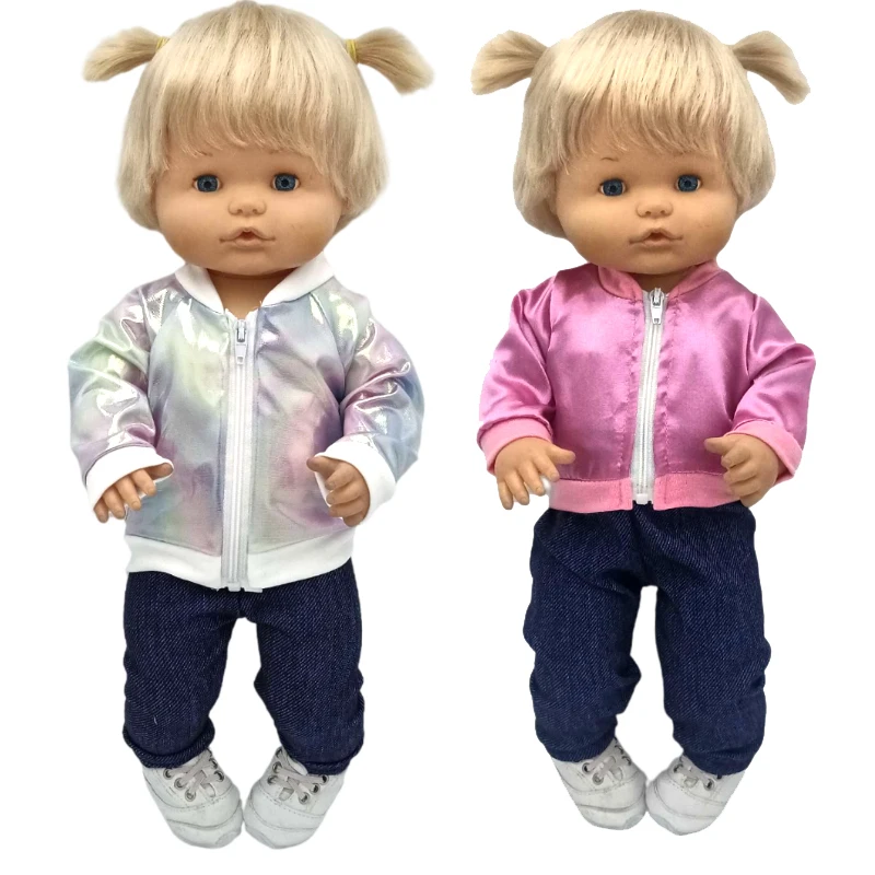 

40cm Baby Doll Clothes Zipper Jackets 16 Inch Nenuco Clothes Ropa Y Su Hermanita Toys Dolls Outfits