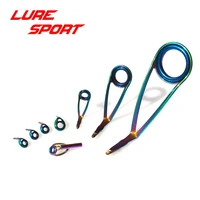 luresport kt klh rainbow frame guide lg top 8pcs 9pcs guide and top set boat rod building component pole repair diy accessory