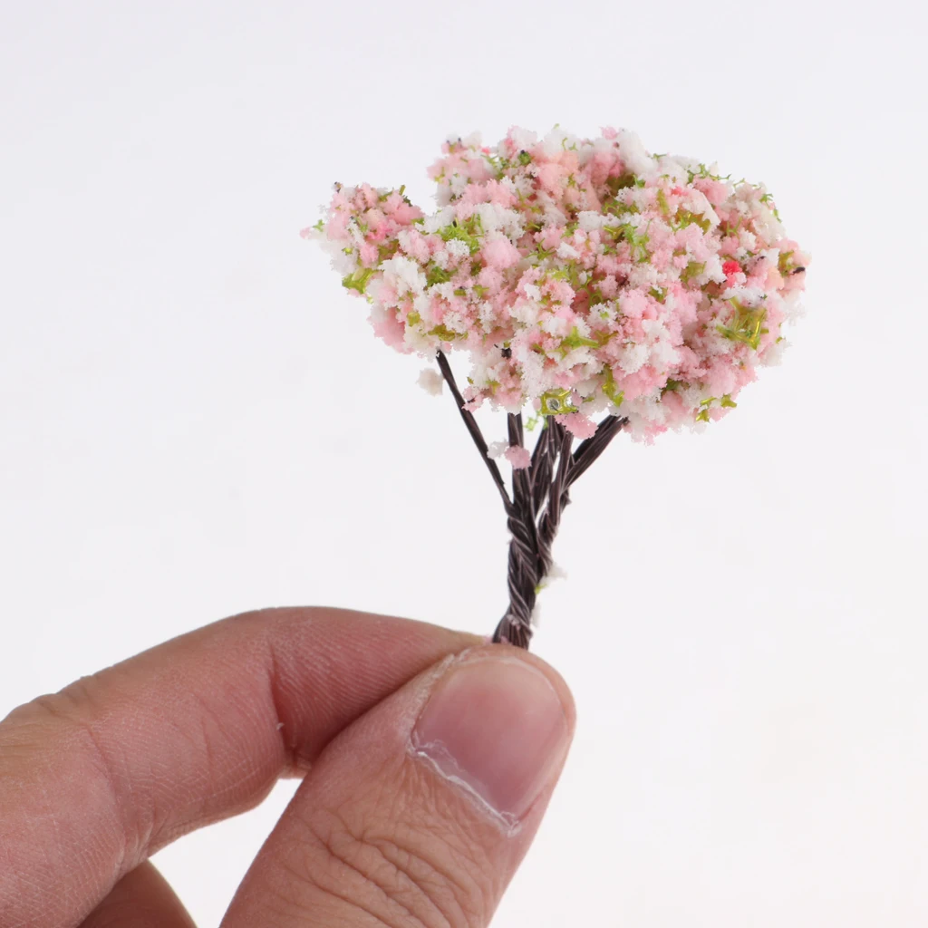 

1/12th Mini Peach Blossom Trees Dollhouse Fairy Garden Decoration Accessory
