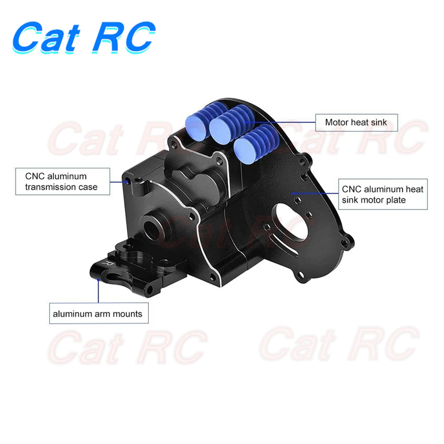 

1set CNC Aluminum Alloy Gearbox Transmission Gear Box For RC Car TRAXXAS FordF-150 Slash2WD Bigfoot Stampede catRC