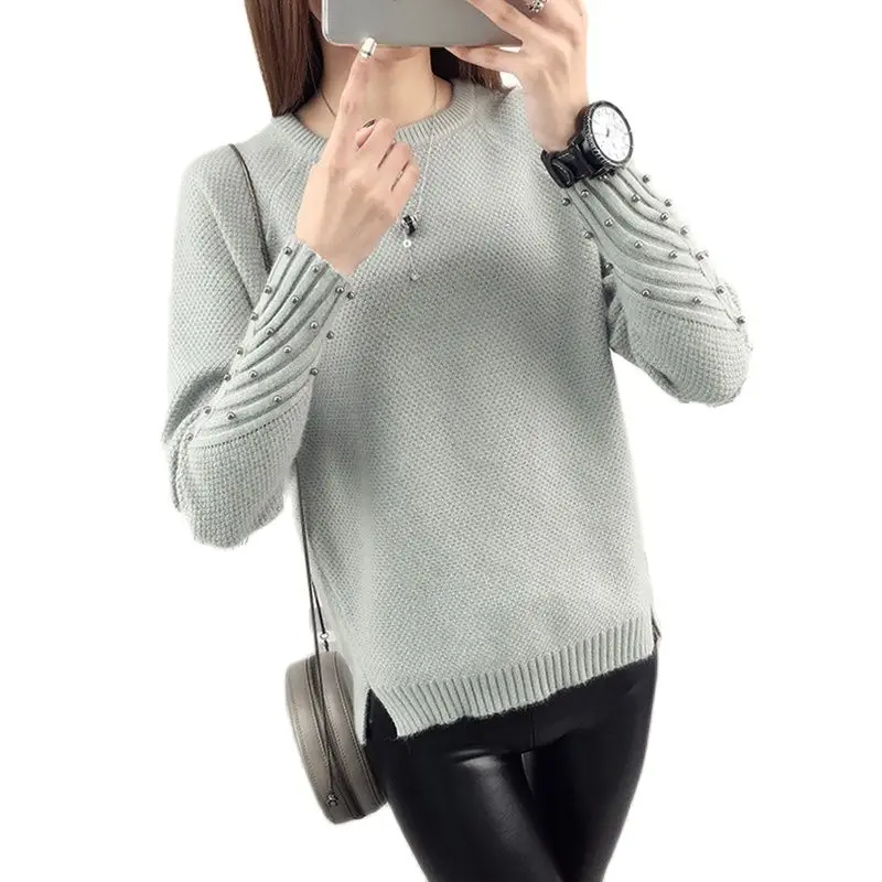 Зима 2021 Корейская версия нового короткого универсального свитера Свободная