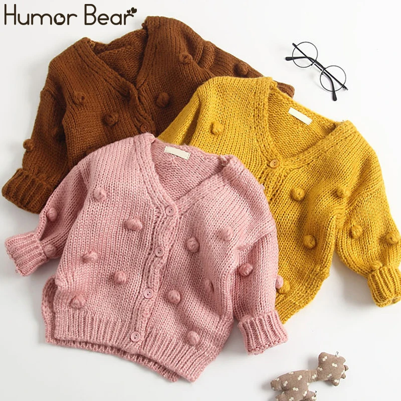 Humor Bear/Новинка года; детская одежда; сезон осень-зима Модный хлопковый Кардиган для девочек; свитер