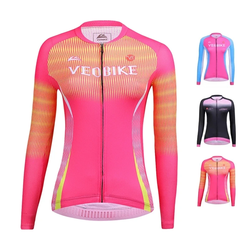 

Team Pro Mtb Jersey Women Cycling Clothing Long Sleeve Bicycle T Shirt Woman Bike Dress Ladies Cycle Tops Sport Shirts