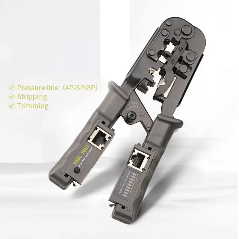 

3 in 1 Network Cable Cutting Tool Cable Tester Cable Pliers 4P/6P/8P Wire Cutter Tool Test Crimping Pliers