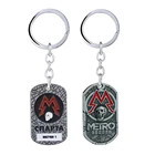 Брелок для ключей Game Metro 2033 для мужчин и женщин, металлический квадратный брелок с собакой, кольцо, подвеска для рюкзака, Ювелирное Украшение