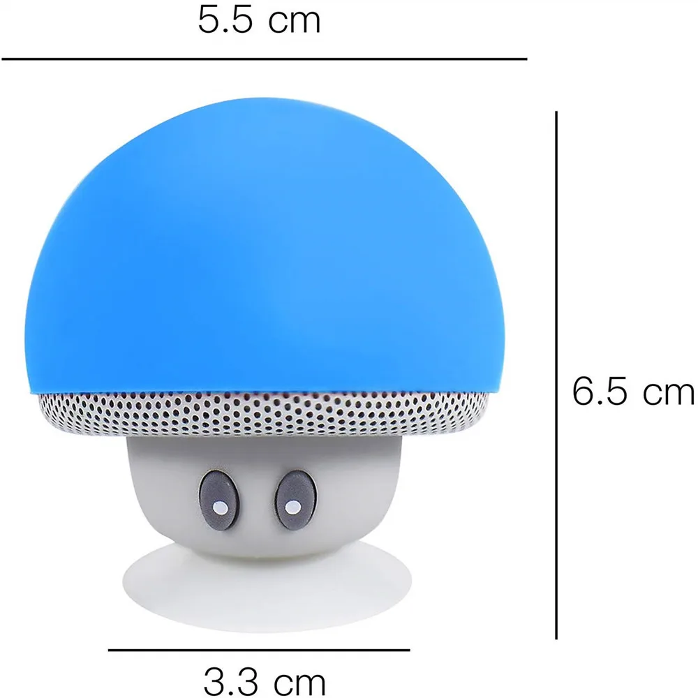 HYASIA Гриб беспроводной bluetooth динамик водонепроницаемый мультфильм присоска Мини s
