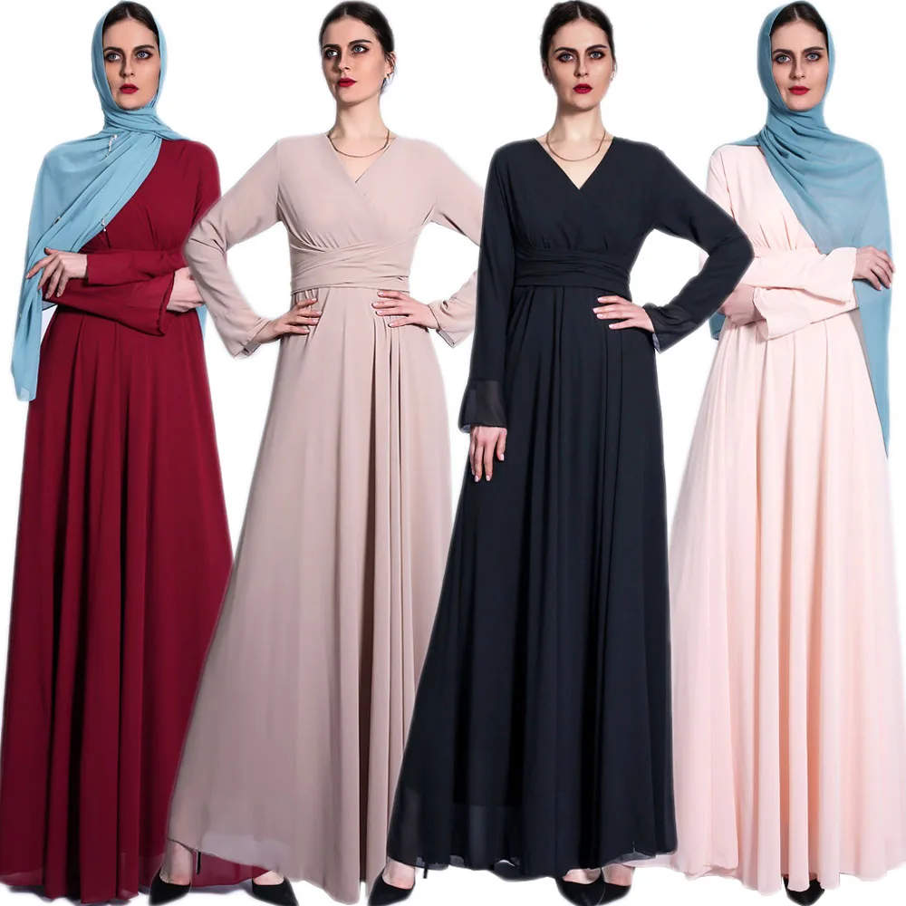Eid Mubarak Djellaba Женская абайя Дубай Кафтан женское шифоновое длинное Макси-платье Рамадан кафтан турецкое вечернее платье Исламская одежда