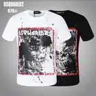 Футболка Dsquared2 Мужскаяженская с надписью, Классическая Модная хлопковая футболка с коротким рукавом и круглым вырезом, для пар, подарок бойфренду