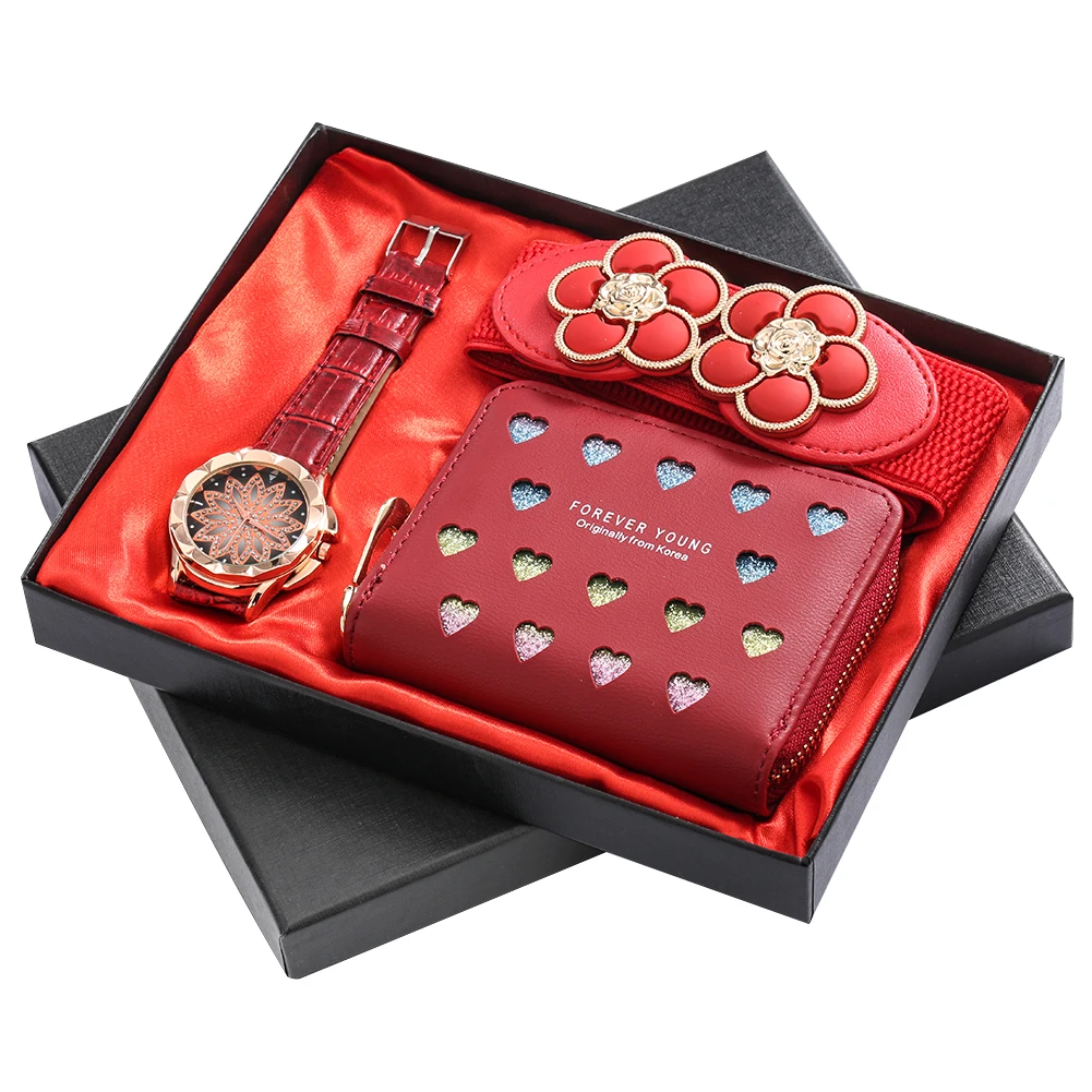 Набор бумажников для часов Дамский подарок изысканные Женские кварцевые