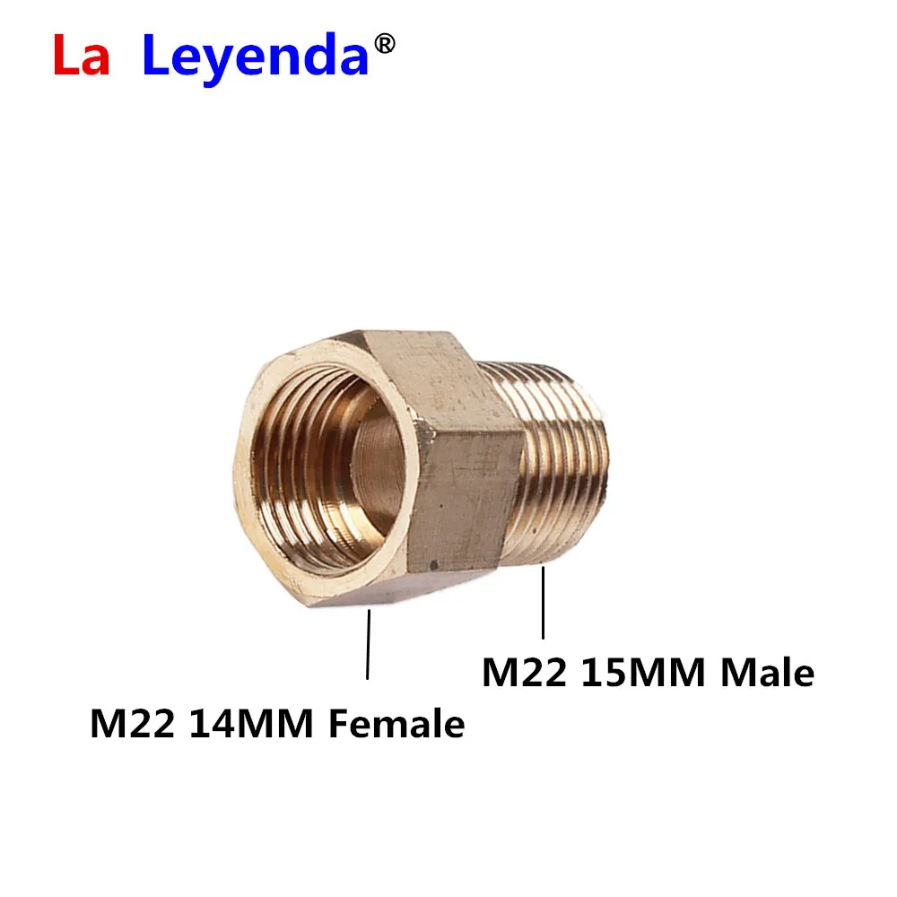Латунный соединитель для мойки высокого давления M22 диаметр 15 мм штекер 14