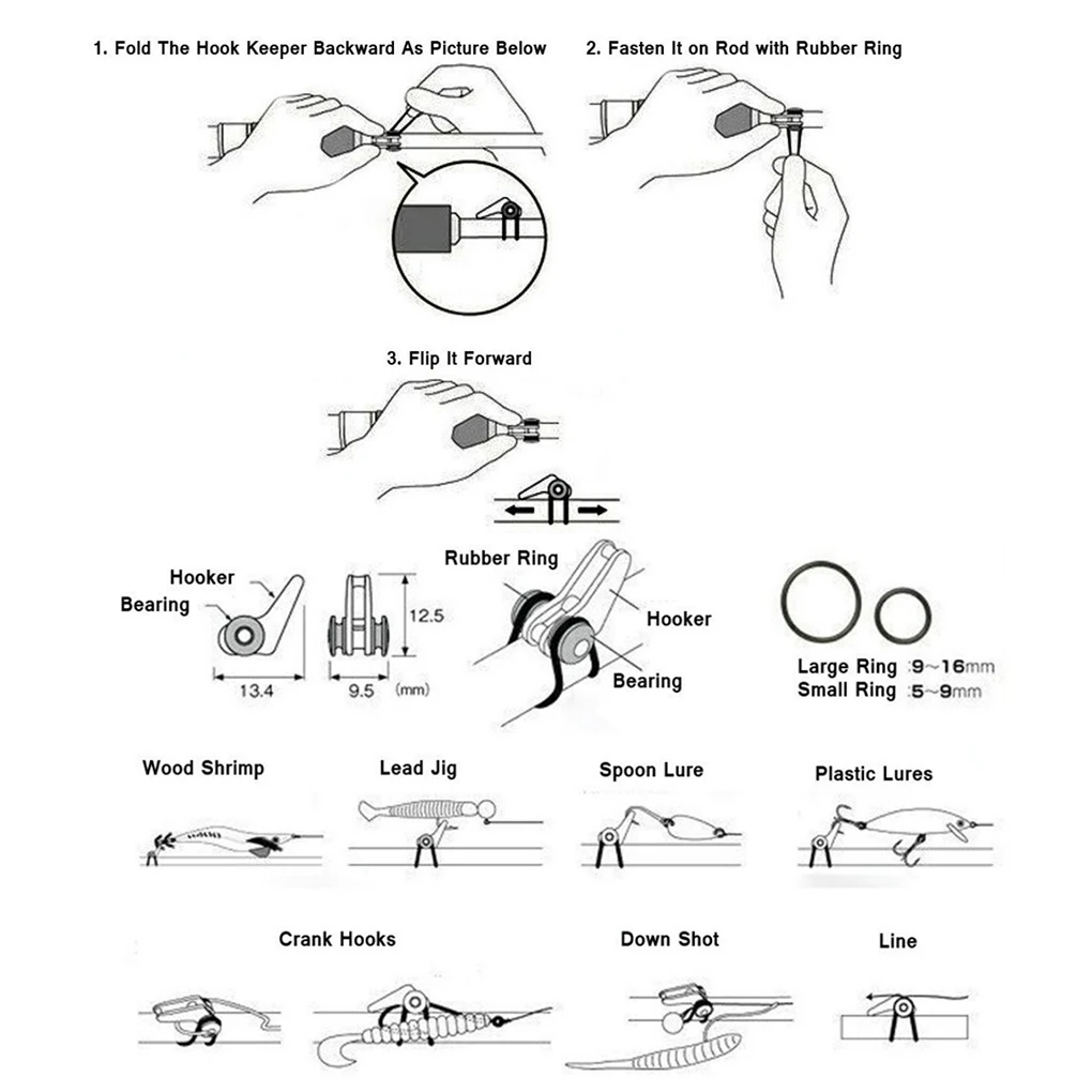 5 шт./лот пластиковый держатель для рыболовных крючков мини-держатель удочки