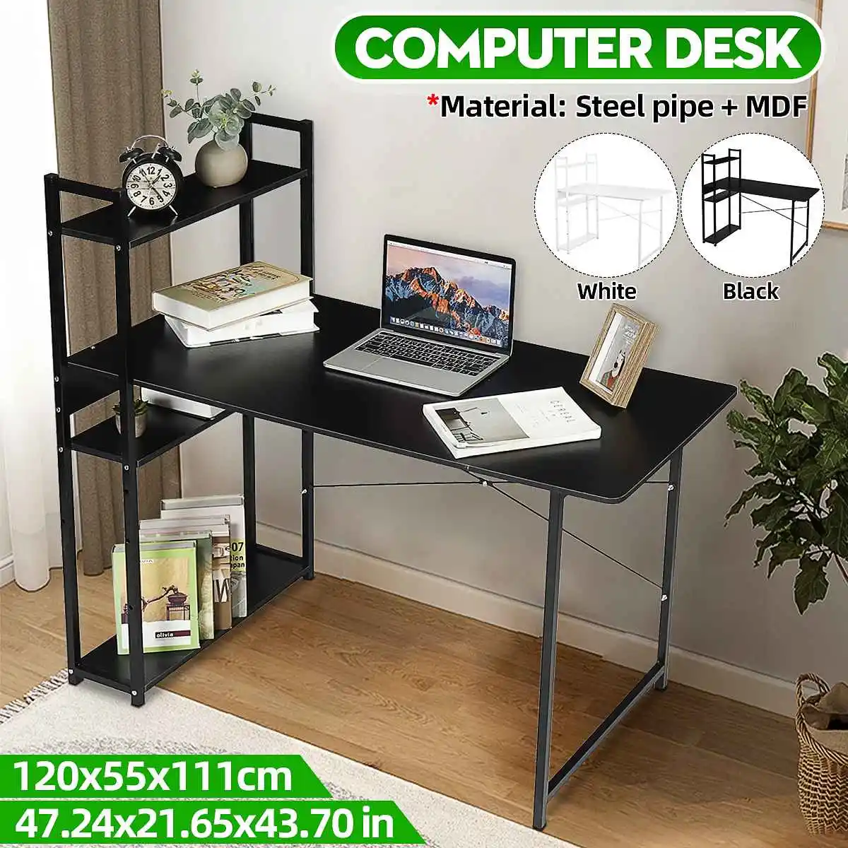 

Многоуровневый компьютерный стол для ПК, ноутбука, письменный стол, рабочий стол, игровой стол, книжная полка, мебель для дома и офиса