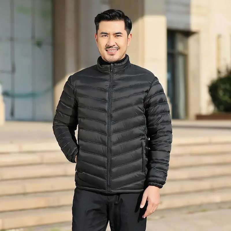 

New Brand Autumn Winter Light Down Jacket Men‘s Fashio Short Large Ultra-thin Lightweight Slim Coat Down Jackets -40