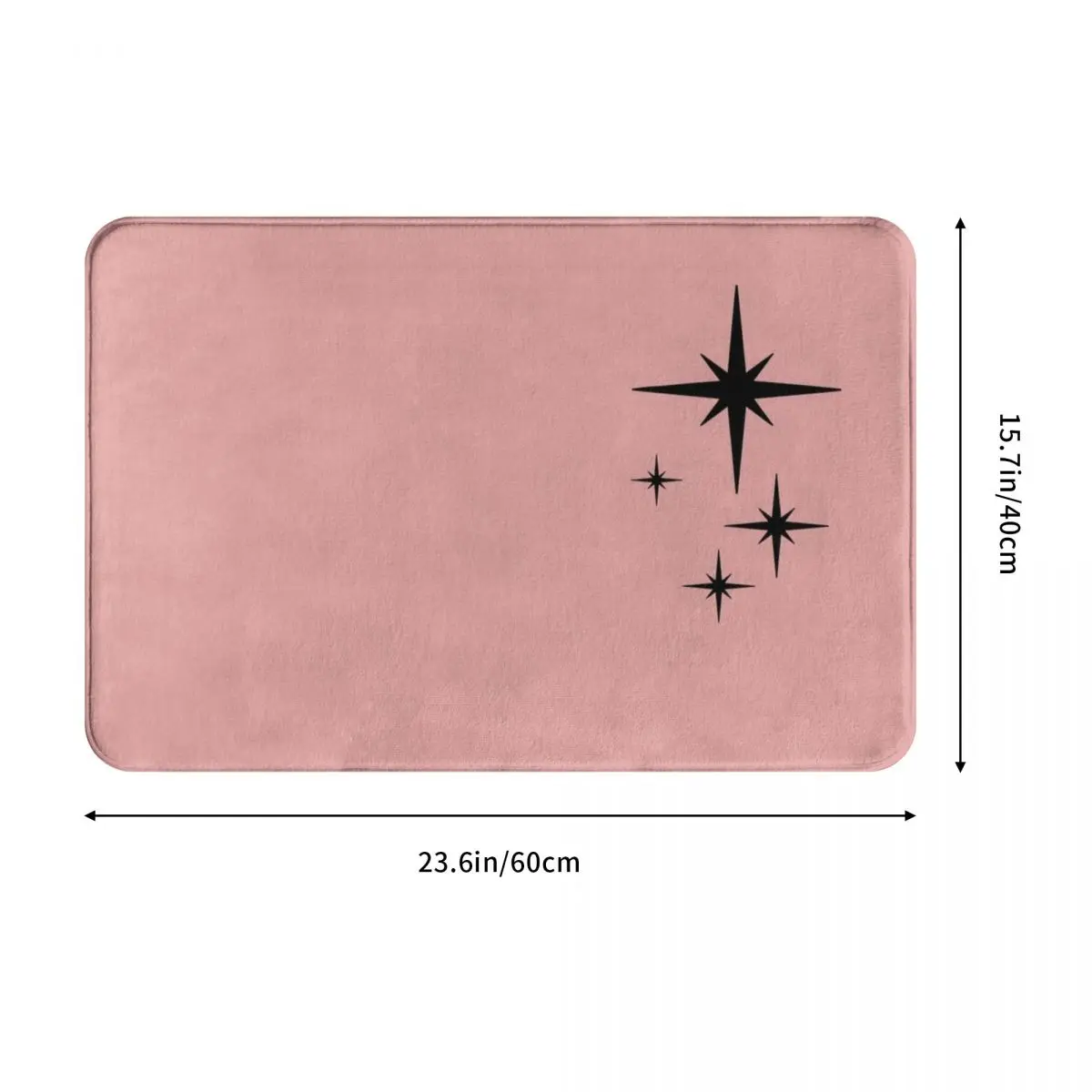 Коврик дверной из полиэстера 40 х60 дюймов нескользящий в стиле ретро | Дом и сад