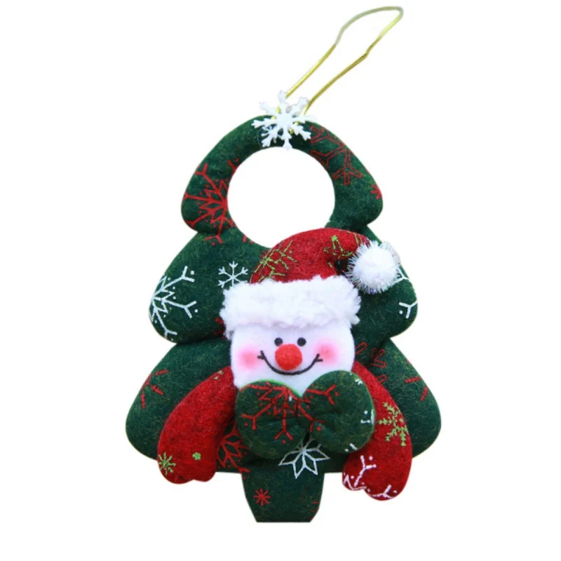 16x12cm Рождественские украшения Санта Клаус Снеговик Дерево Игрушка кукла рождественский подарок Рождественская елка подвесное украшение для домашнего фестиваля - Цвет: 16x12cm