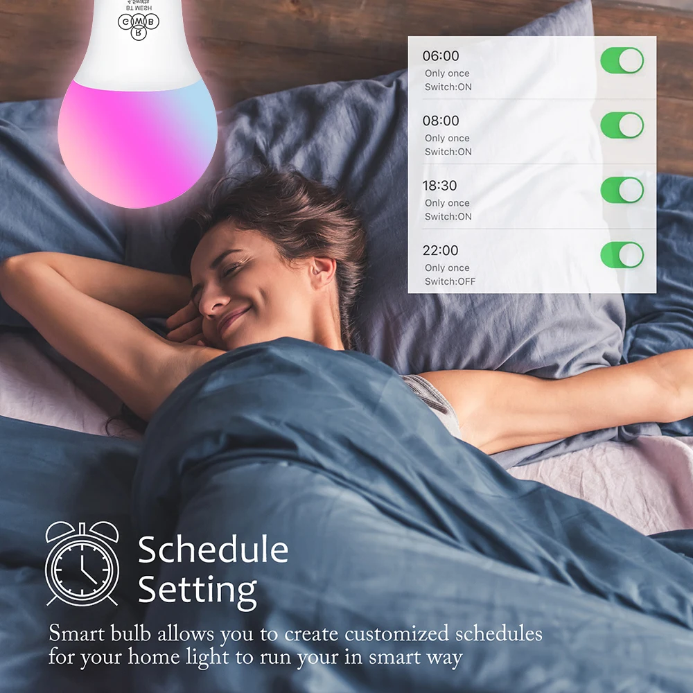 E27 Беспроводная Bluetooth умная RGB волшебная лампа для домашнего освещения с