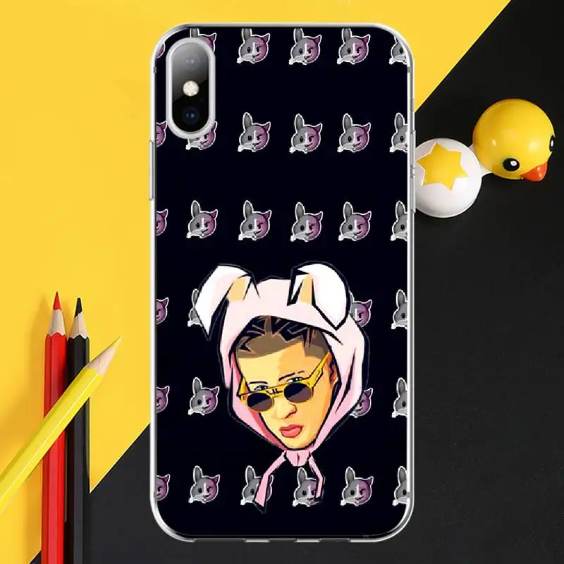 Мягкий резиновый чехол для телефона PENGHUWAN Bad Bunny Maluma Ozuna POP в стиле хип-хоп из ТПУ