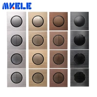eu random click on off wall light switch 12 gang led light switch with led indicator push button wall switch 15a aluminum