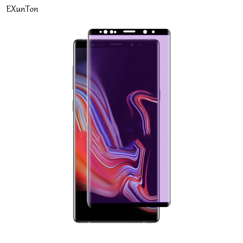 EXUNTON для Samsung Galaxy Note 9 8 анти-синее закаленное стекло Note9 3D изогнутый протектор