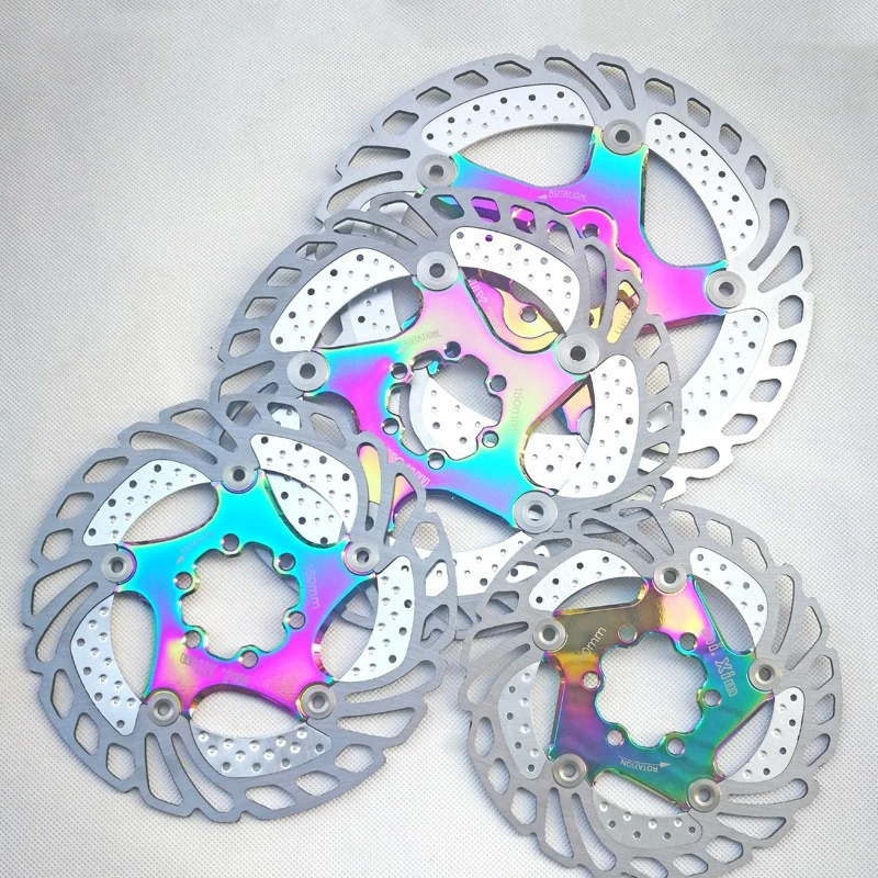 Велосипедный цветной дисковый тормоз охлаждающий плавающий ротор из