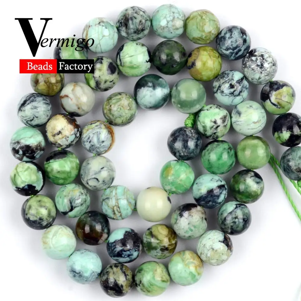

Natural Mineral Beads 6/8/10MM Variscite Gemstones Stone Round Beads For Jewelry Making Bracelets Necklace Accessories 15