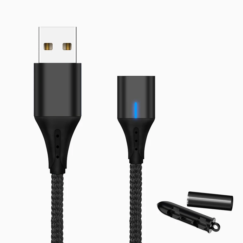 black no plug SUNPHG мобильного телефона 3A Магнитный кабель Зарядное устройство 2 м микро Тип usb C кабель для передачи данных для iPhone x samsung S8 S9 huawei Быстрая зарядка 3,0 - Цвет: black no plug