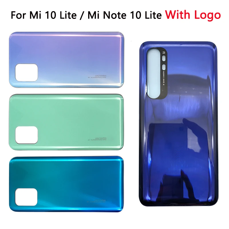 

5pcs Rear Back Battery Cover Door Housing Case With Glue Stciker For Xiaomi Mi 10 Lite Mi Note 10 Lite tampa traseira atacado