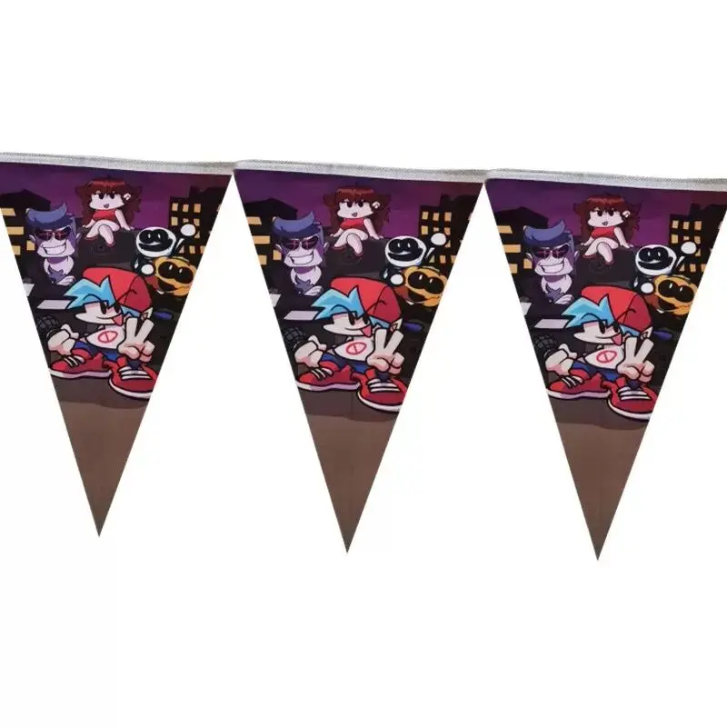 Friday Night Funkin Game Theme Boys Party Supplies Tableware Set Paper Cup Plate Banner Balloon Cake Topper Birthday Decorations | Дом и сад