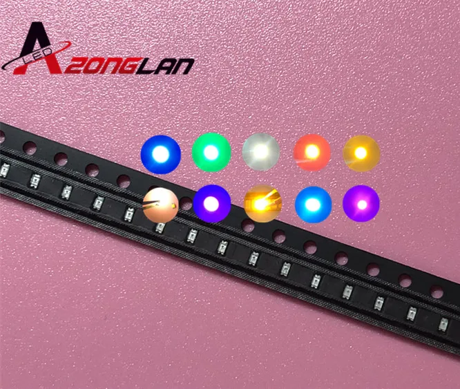 100 шт. 0805 smd led красный желтый зеленый белый синий розовый УФ лед RGB BIUE оранжевый