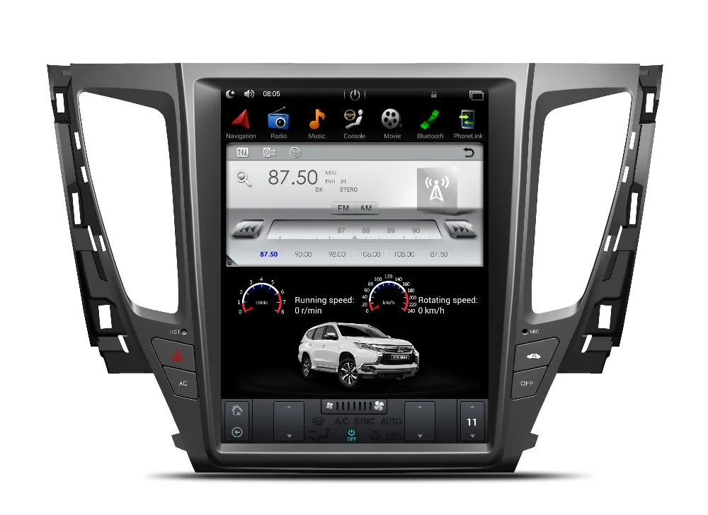 12 1 ''вертикальный экран Tesla стиль Android автомобильный DVD GPS навигационный плеер