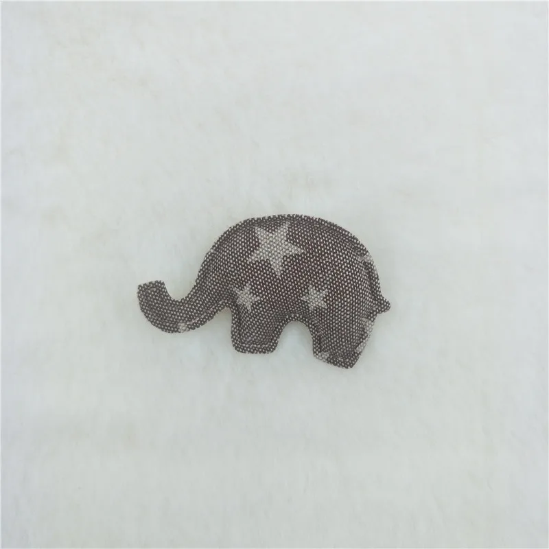coffee elephant 40 шт./лот, многостильные мягкие аппликации для девочек, аксессуары для волос, DIY нашивки для детей для одежды, стикер для рукоделия, DIY Украшение для волос - Цвет: coffee elephant