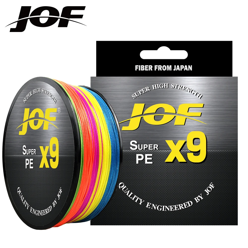 

JOF Multifilament X9 Braided High Thread Density Fishing Line 20-80 lb 9-36.3kg Various Colors Thin and Stronger 500Meter