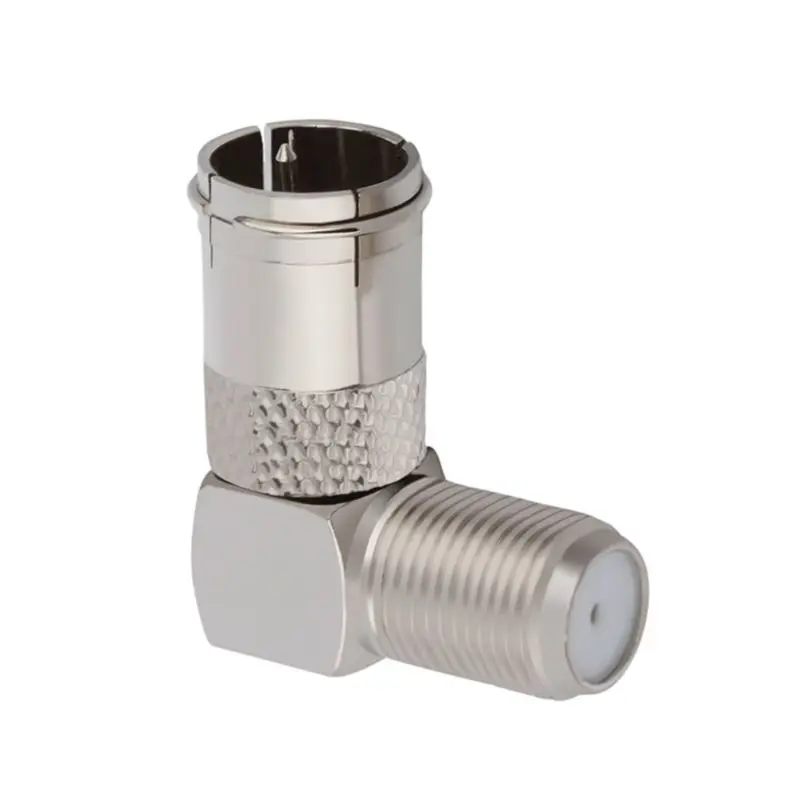 

5Pcs 90 Degree Right Angled TV Aerial Cable Connector RF Coaxial F Female Socket K3KA