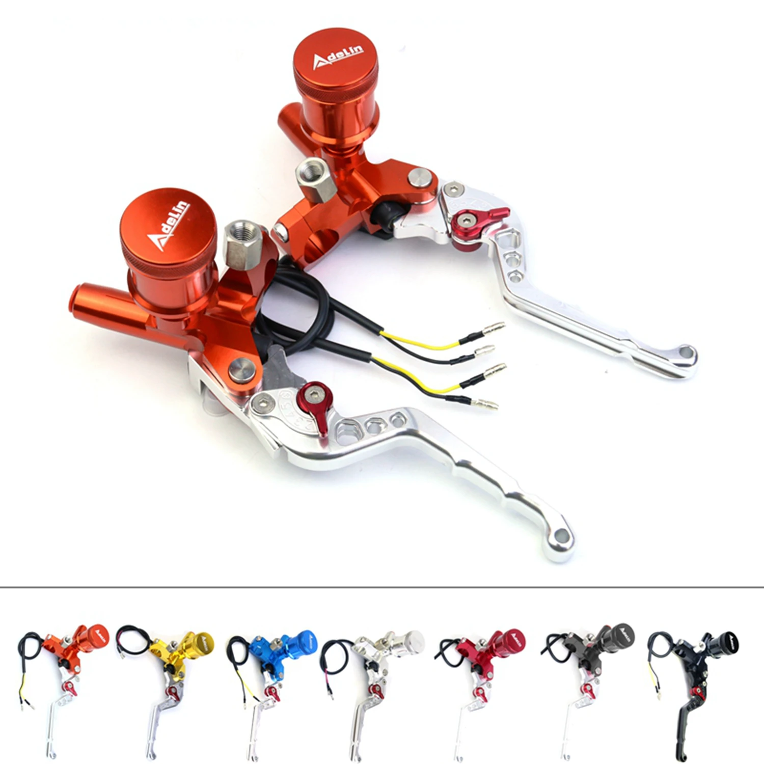 

Moto Master Cylinder Brake Hydraulic Clutch Lever Universal 22mm for Honda Yamaha Kawasaki Suzuki Fluid Lever Reservoir Dot Set