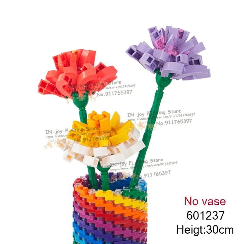 3 шт./лот строительные блоки: цветы розы камелиас хризантемы минималистичные