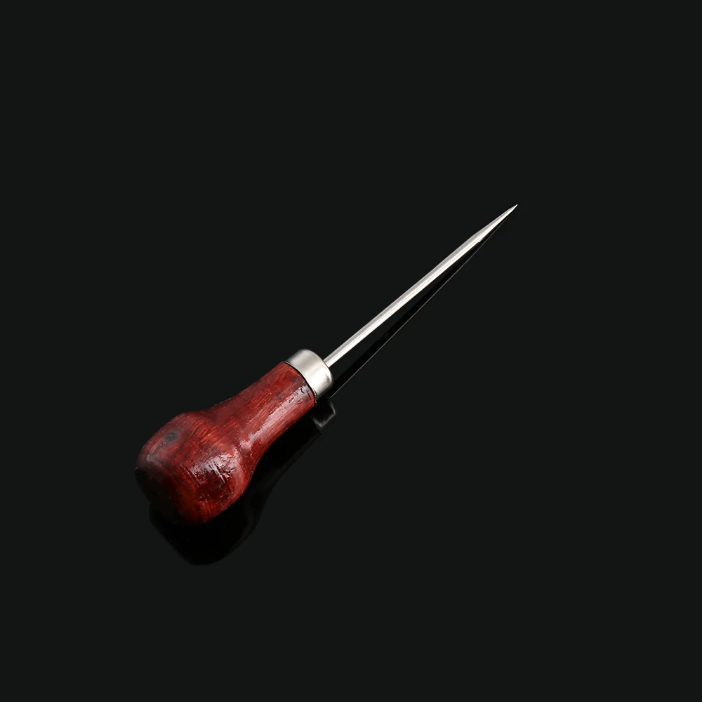 1/3 шт деревянной ручкой Кожа Палатка швейных Шило Pin дырокол инструмент для ремонта ручной БРОШЮРОВЩИК Иглы Швейные аксессуары DIY ремесла