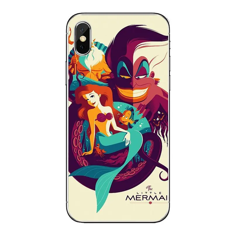 Мягкие чехлы для iPhone 4 4S 5 5S 5C SE 6 6S 7 8 X XR XS Plus MAX с рисунками животных Русалочки |