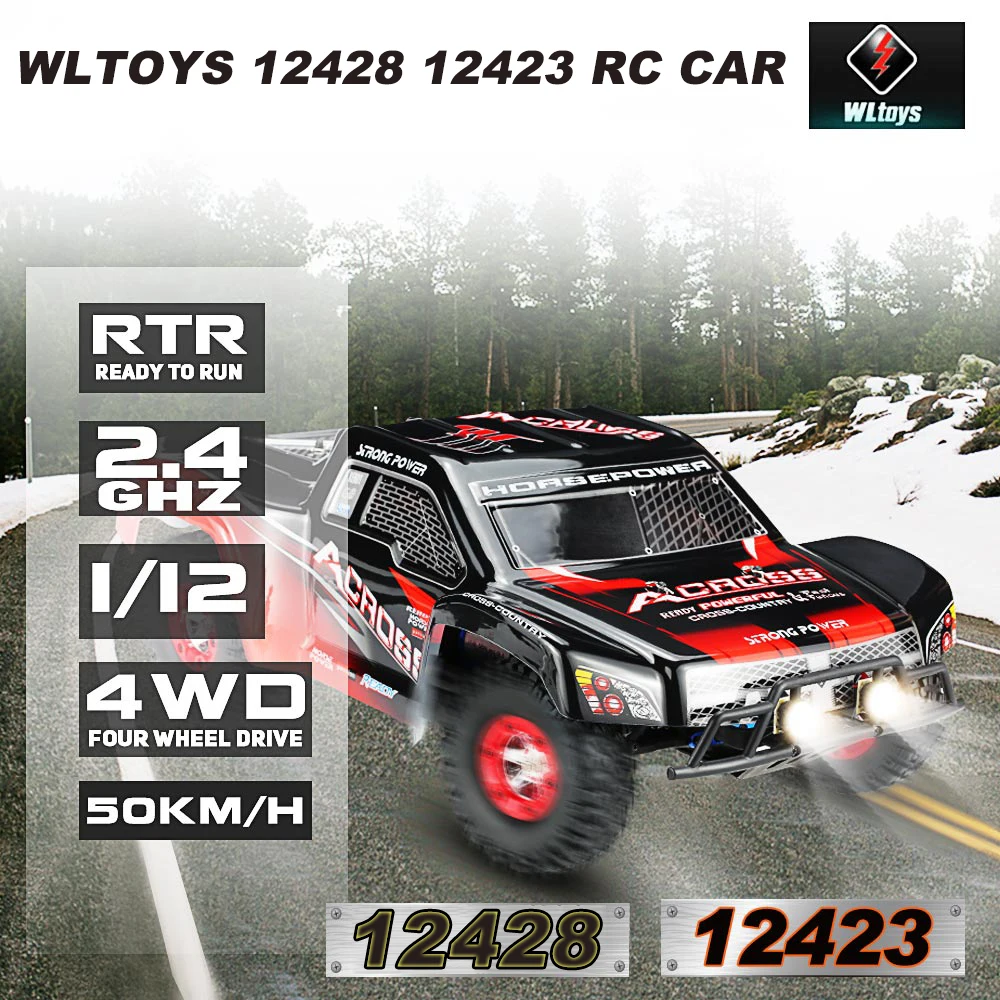 Оригинальный Wltoys 12423 12428 1/12 2 4G 4WD RTR Радиоуправляемый автомобиль 50 км/ч