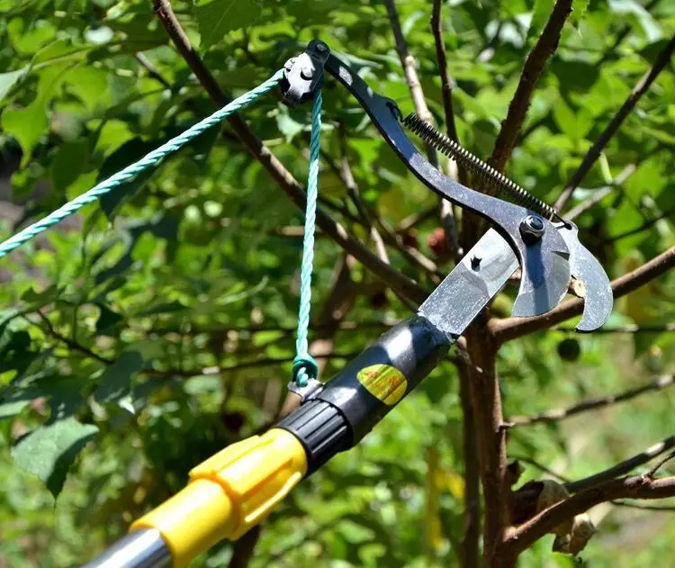

High Quality Black Pulley High Branch Scissors Metal Shears Fruit Picker Tool Garden Farm Metal Pruning Shears Hand Tools