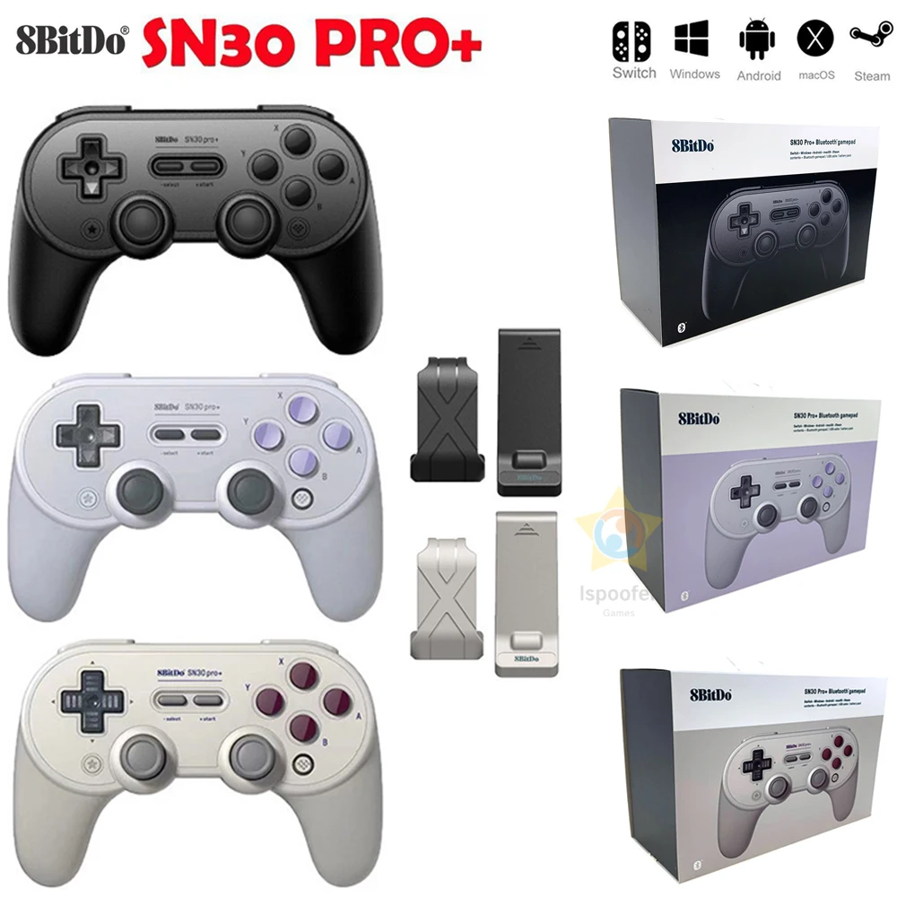 

8bitdo SN30 PRO + Беспроводной джойстик с дистанционным управлением по Bluetooth игровой контроллер геймпад для Nintendo коммутатор/оконные рамы/Android/macOS