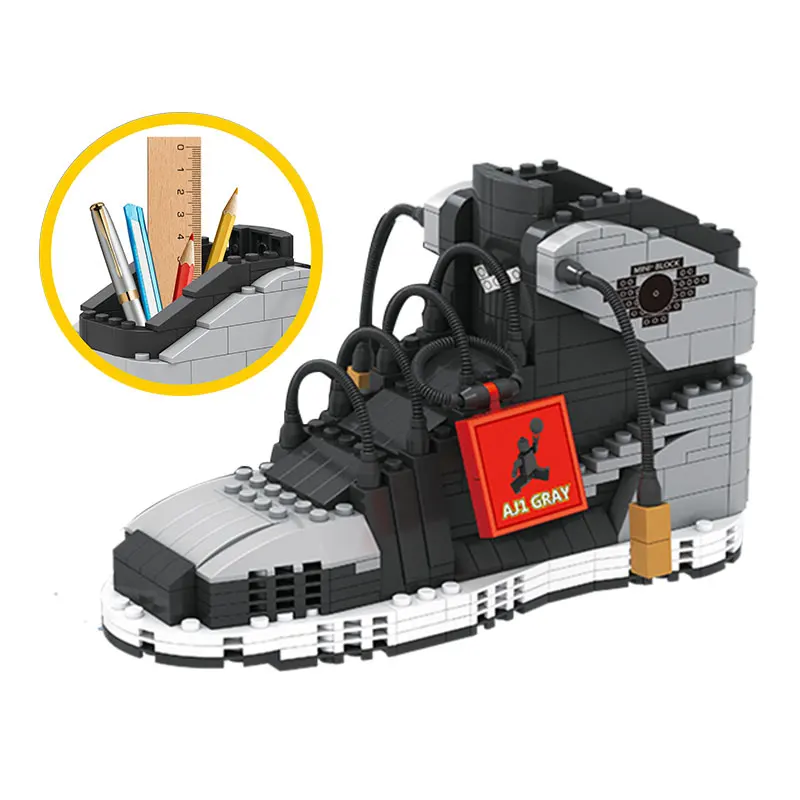 Мини плюс Air J Super Shoes строительные блоки кроссовки модель ручка контейнер кирпичи