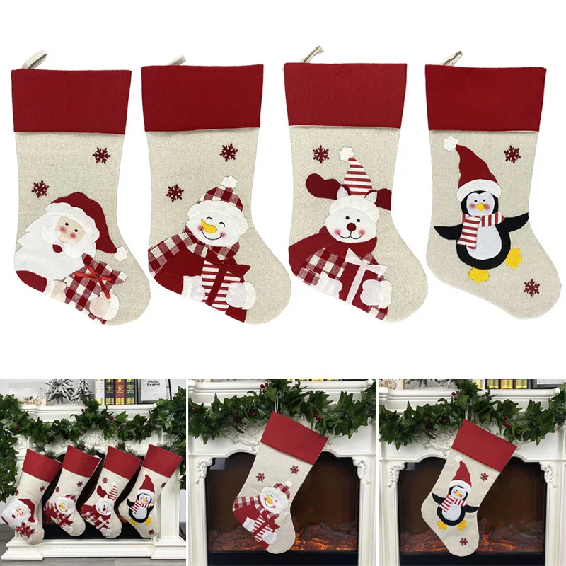 Рождественские чулки большие размеры Классические рождественские с