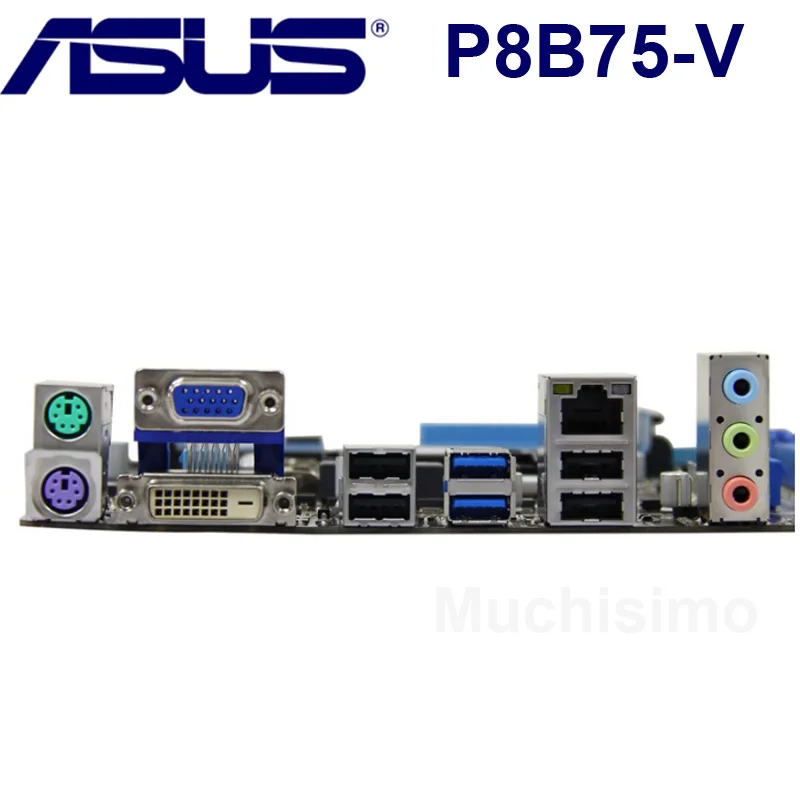 Asus LGA 1155 P8B75-V оригинальная настольная Материнская плата Intel B75 Socket i3 i5 i7 DDR3 32G SATA3 USB3.0 AT, протестированная материнская плата